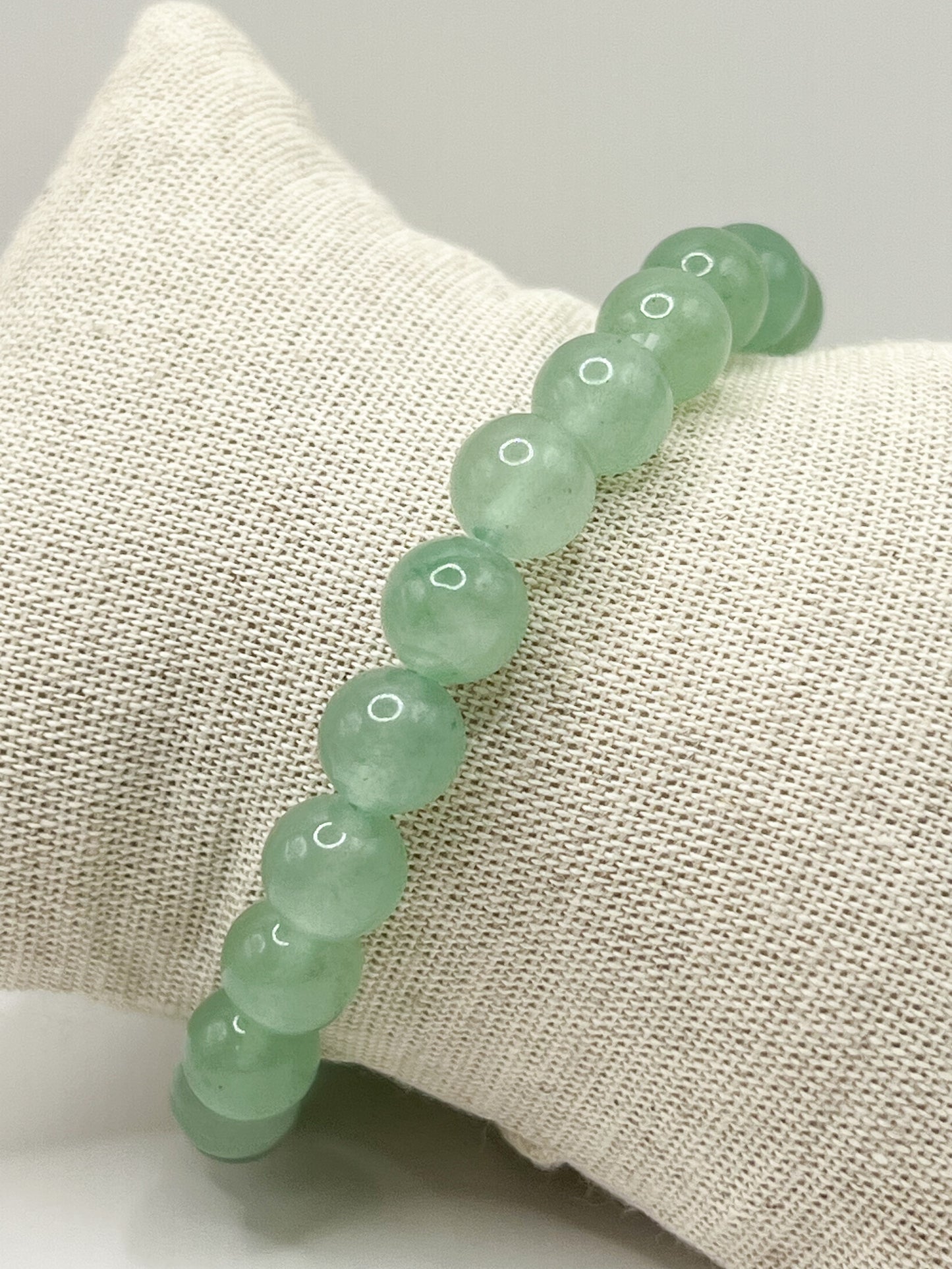 Bracelet en Aventurine Verte 8mm – Énergie Positive et Sérénité