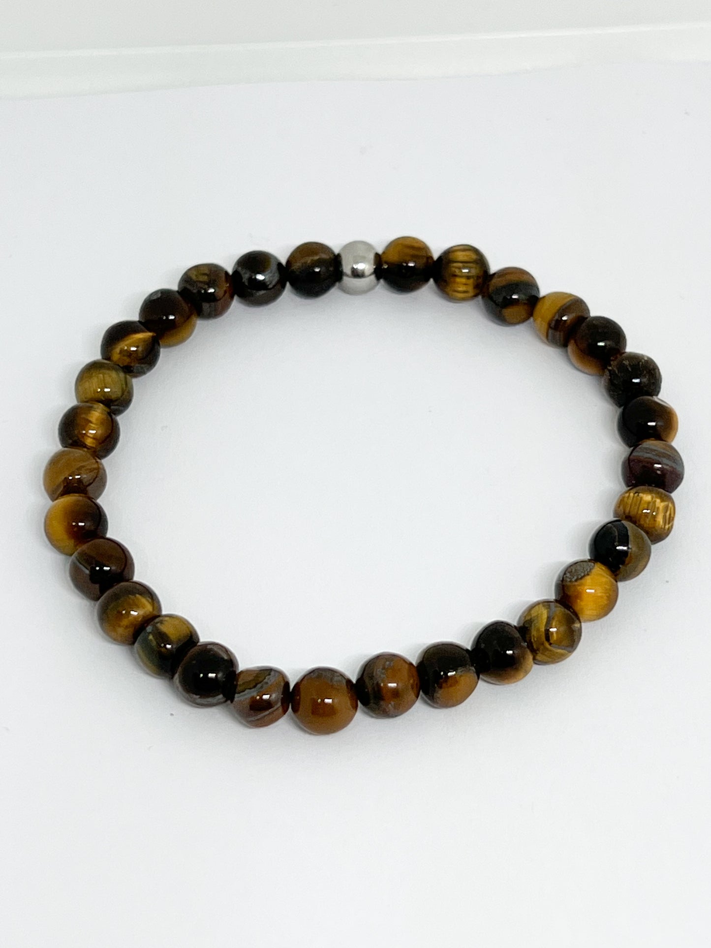 Bracelet Œil de Tigre 6mm : Équilibre et Protection à Votre Poignet