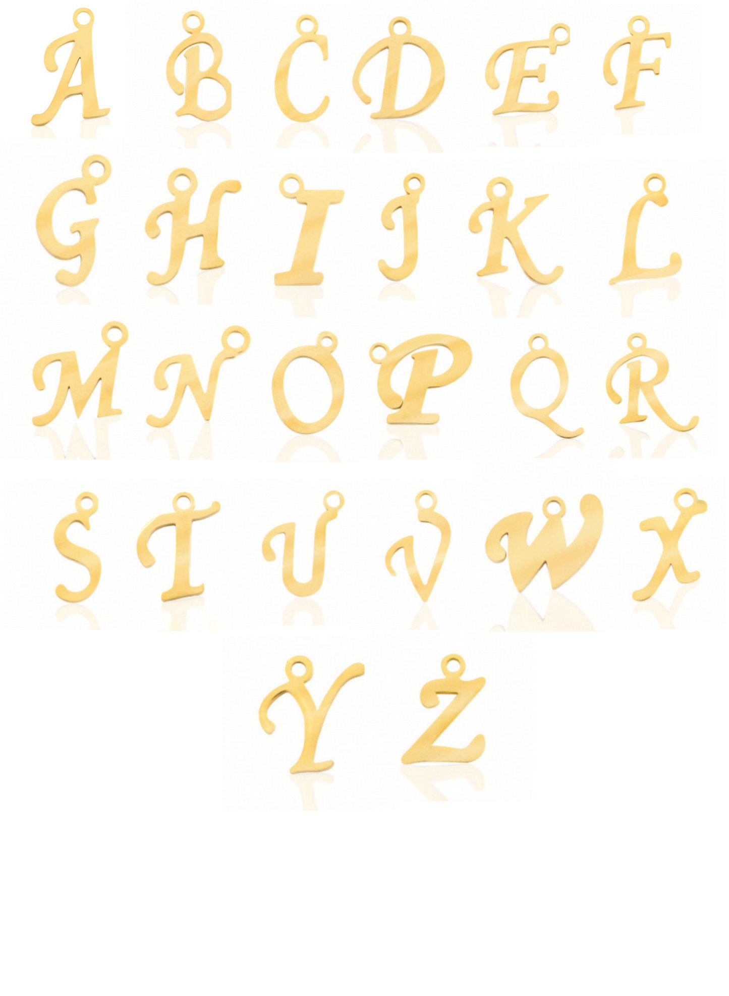 Charm lettre initiale doré