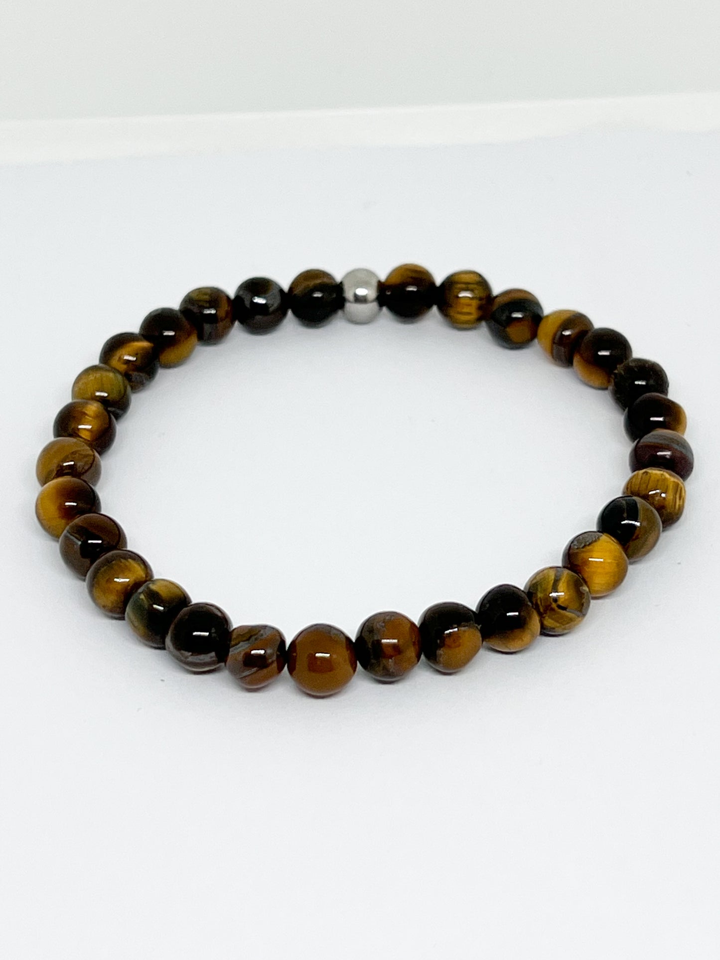 Bracelet Œil de Tigre 6mm : Équilibre et Protection à Votre Poignet