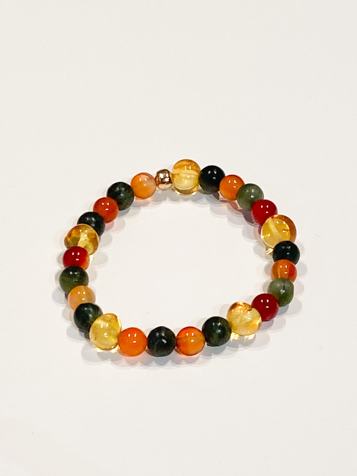 Bracelet Anti-Constipation: Cornaline, Jade et Ambre - Soulagement Naturel pour un Transit Intestinal Harmonieux