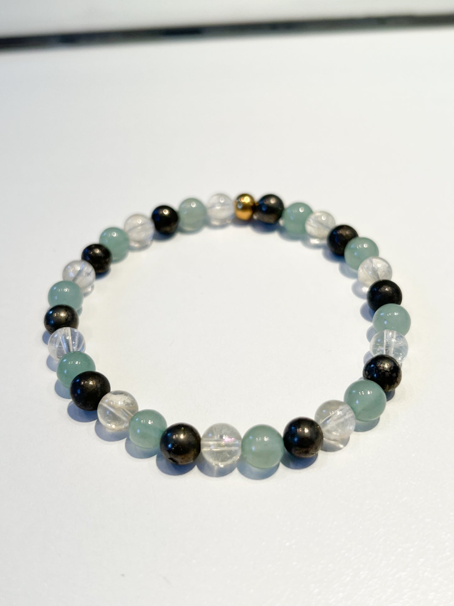 Bracelet Chance en Pierres Naturelles 6mm : Aventurine, Citrine, Pyrite