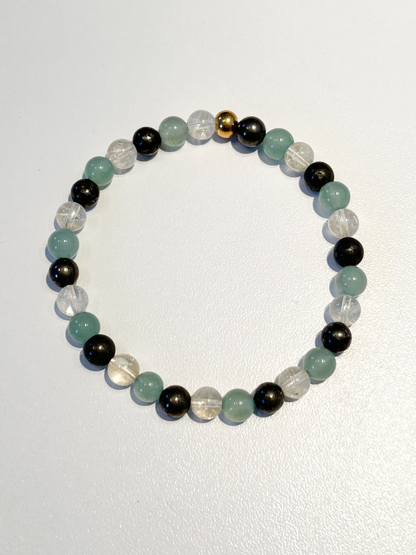 Bracelet Chance en Pierres Naturelles 6mm : Aventurine, Citrine, Pyrite