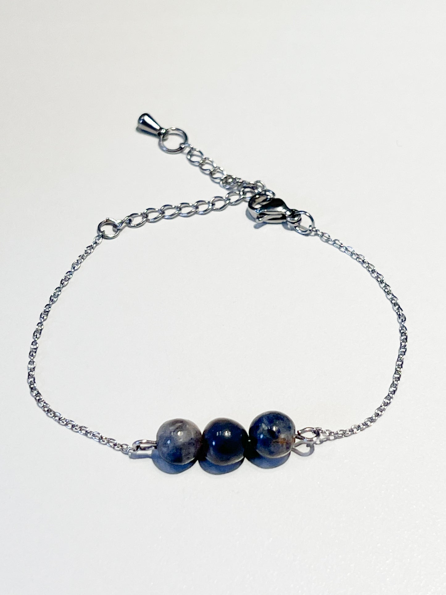 Bracelet Saphir Bleu en Acier Inoxydable argenté - Chic et Durable