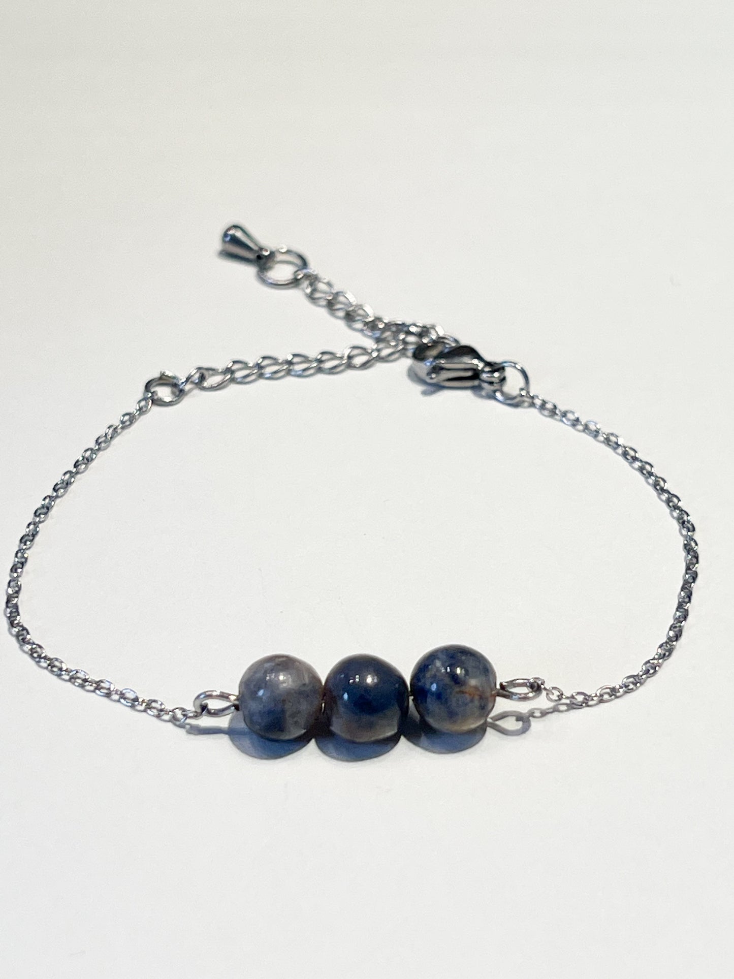 Bracelet Saphir Bleu en Acier Inoxydable argenté - Chic et Durable