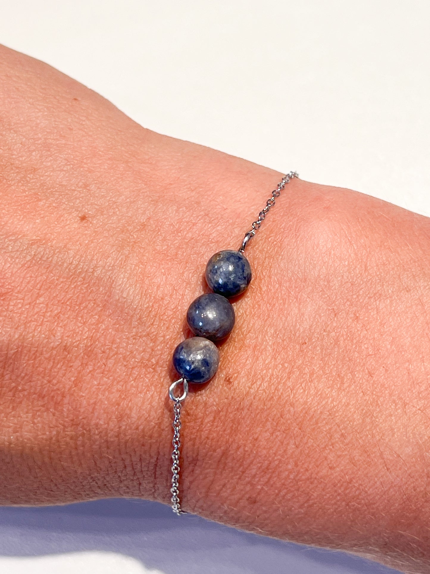 Bracelet Saphir Bleu en Acier Inoxydable argenté - Chic et Durable
