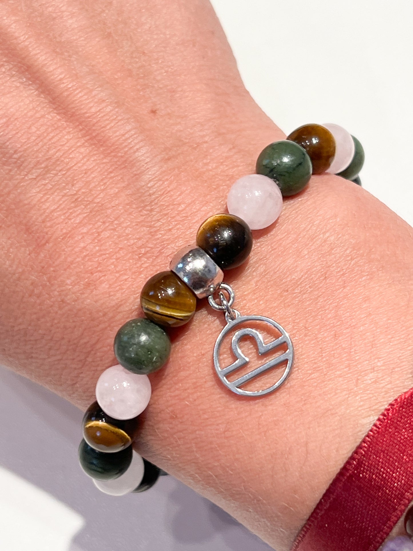 Bracelet Balance en quartz rose, jade et œil de tigre : harmonie et protection