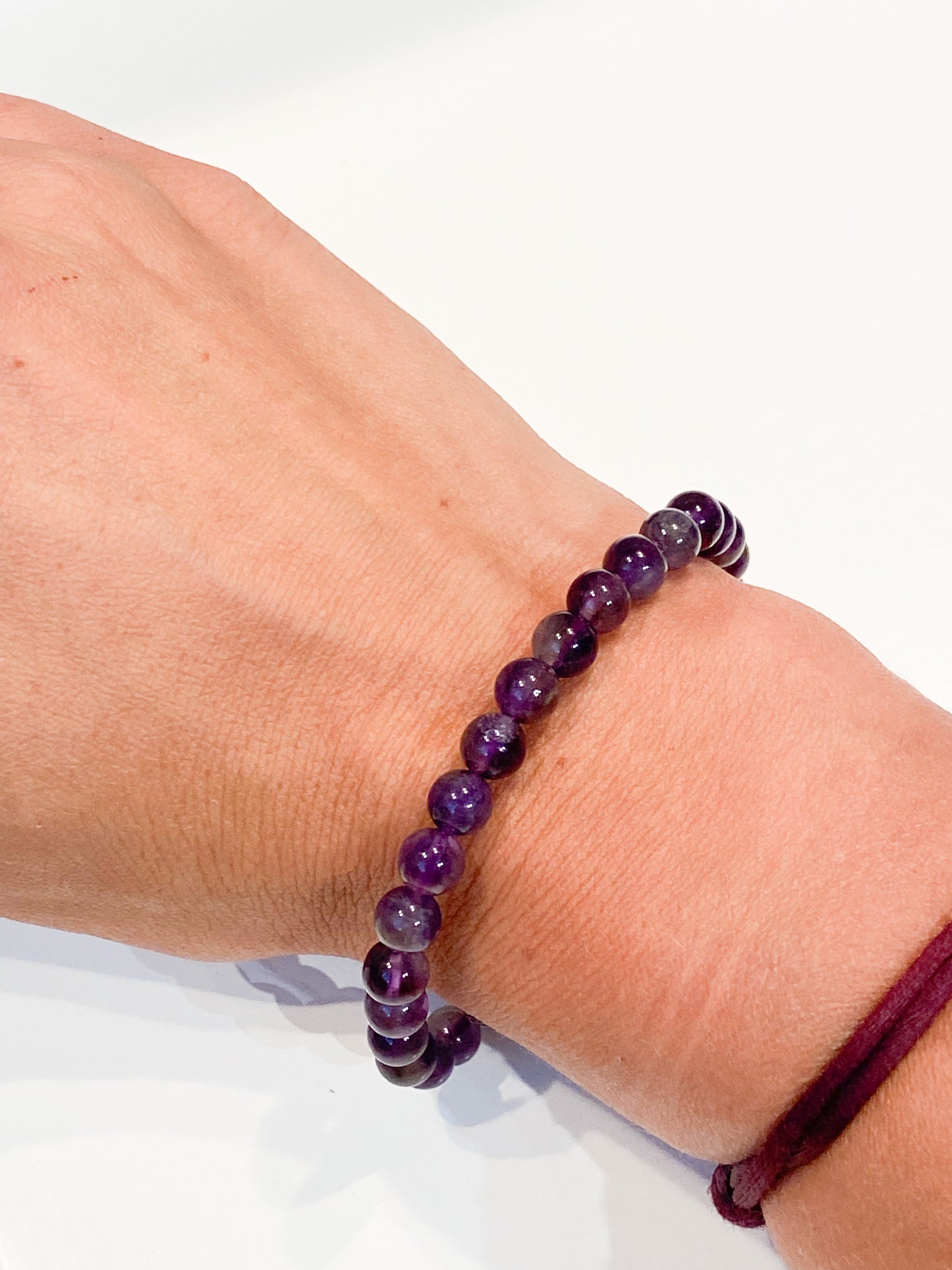 Bracelet Améthyste 6mm - Pierre Naturelle Apaisante et Élégante