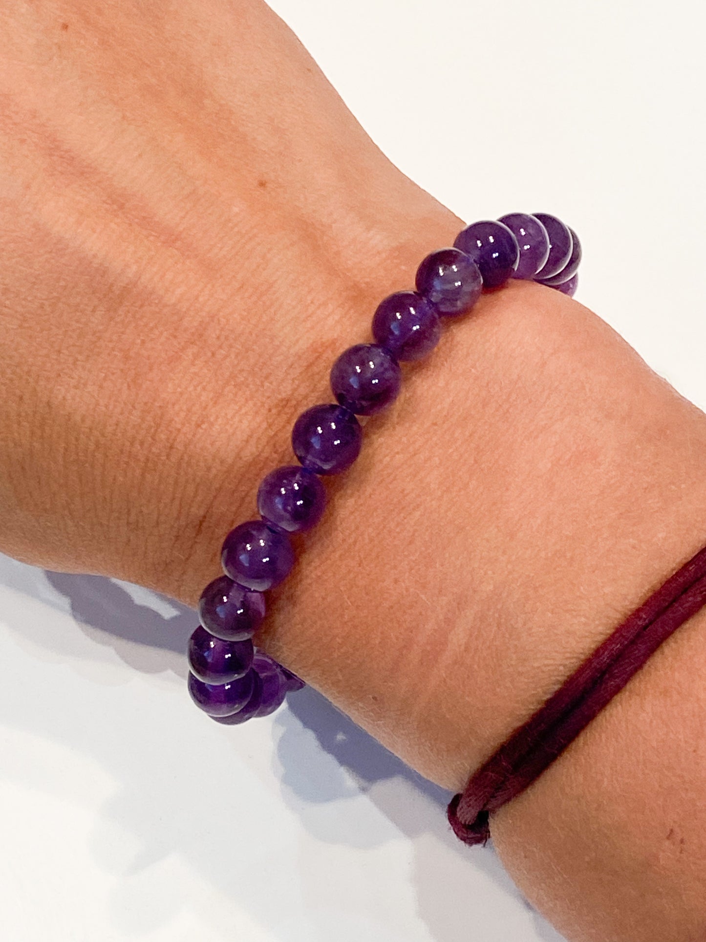 Bracelet en pierres naturelles Améthyste 8mm
