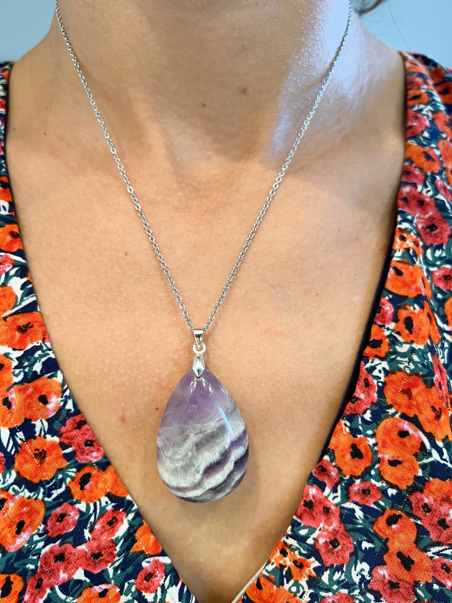 Collier en pierre d'améthyste – Bijou spirituel pour apaisement et protection