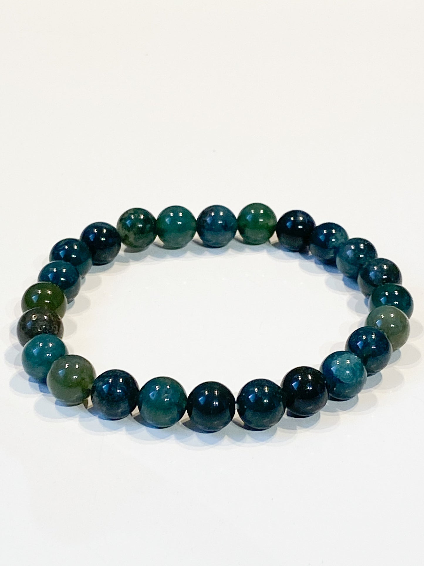 Bracelet en Agate Mousse 8mm : Sublimez Votre Style avec la Pierre de Sérénité