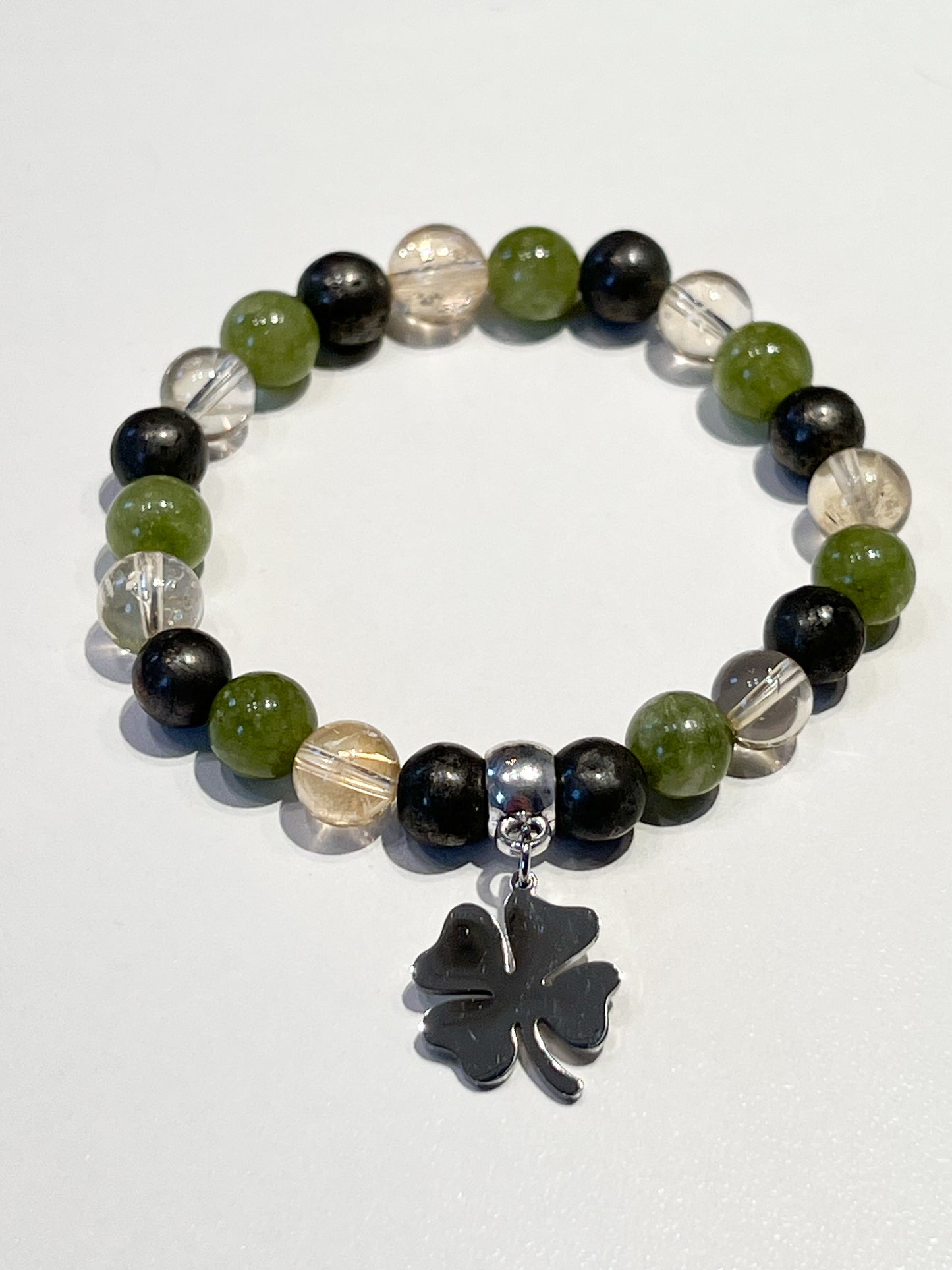 Bracelet Porte-Bonheur en Citrine, Péridot et Pyrite - Énergie Positive