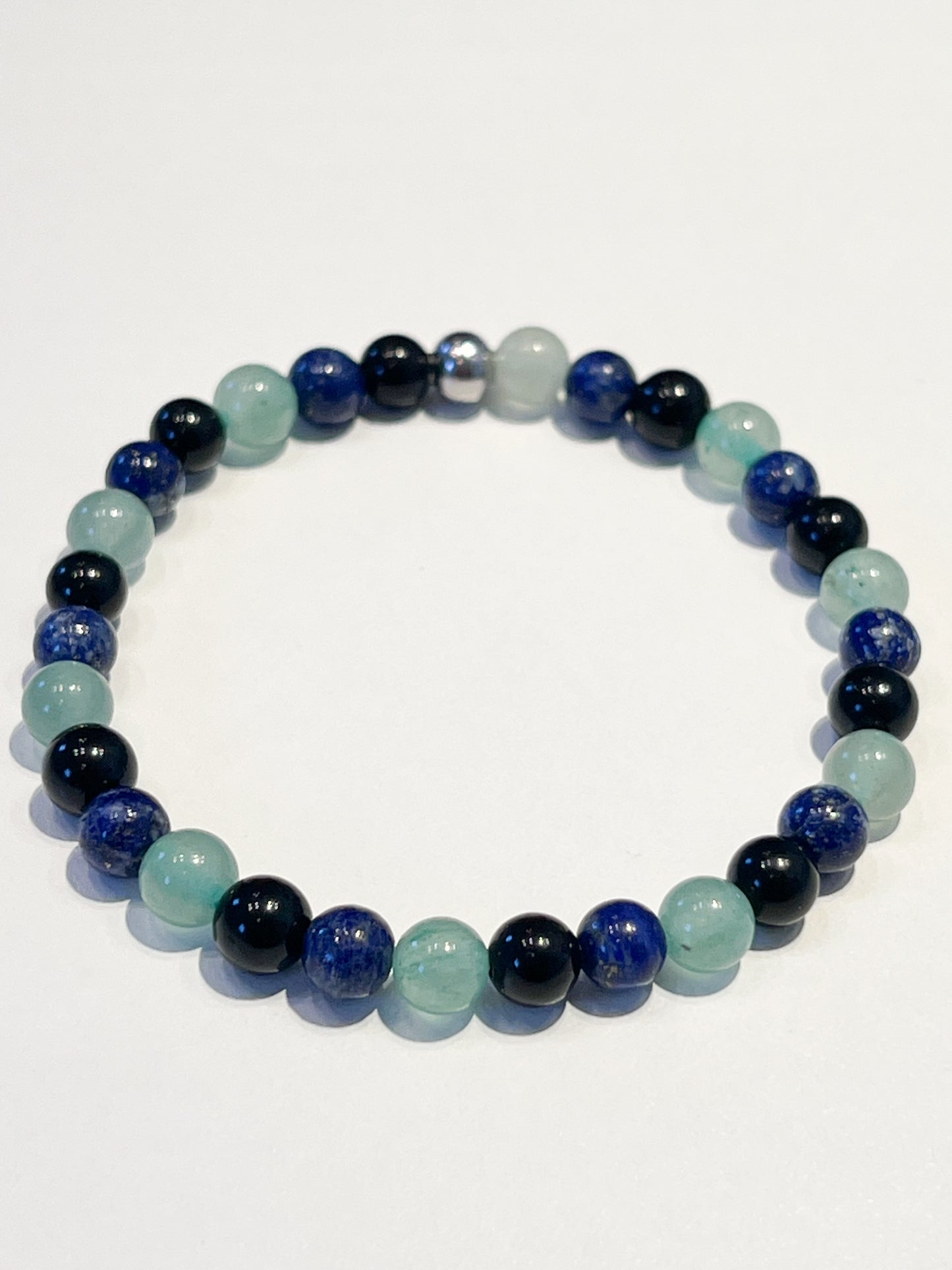 Bracelet Anti-Stress en Pierres Naturelles – Aventurine, Lapis-Lazuli, Obsidienne Noire