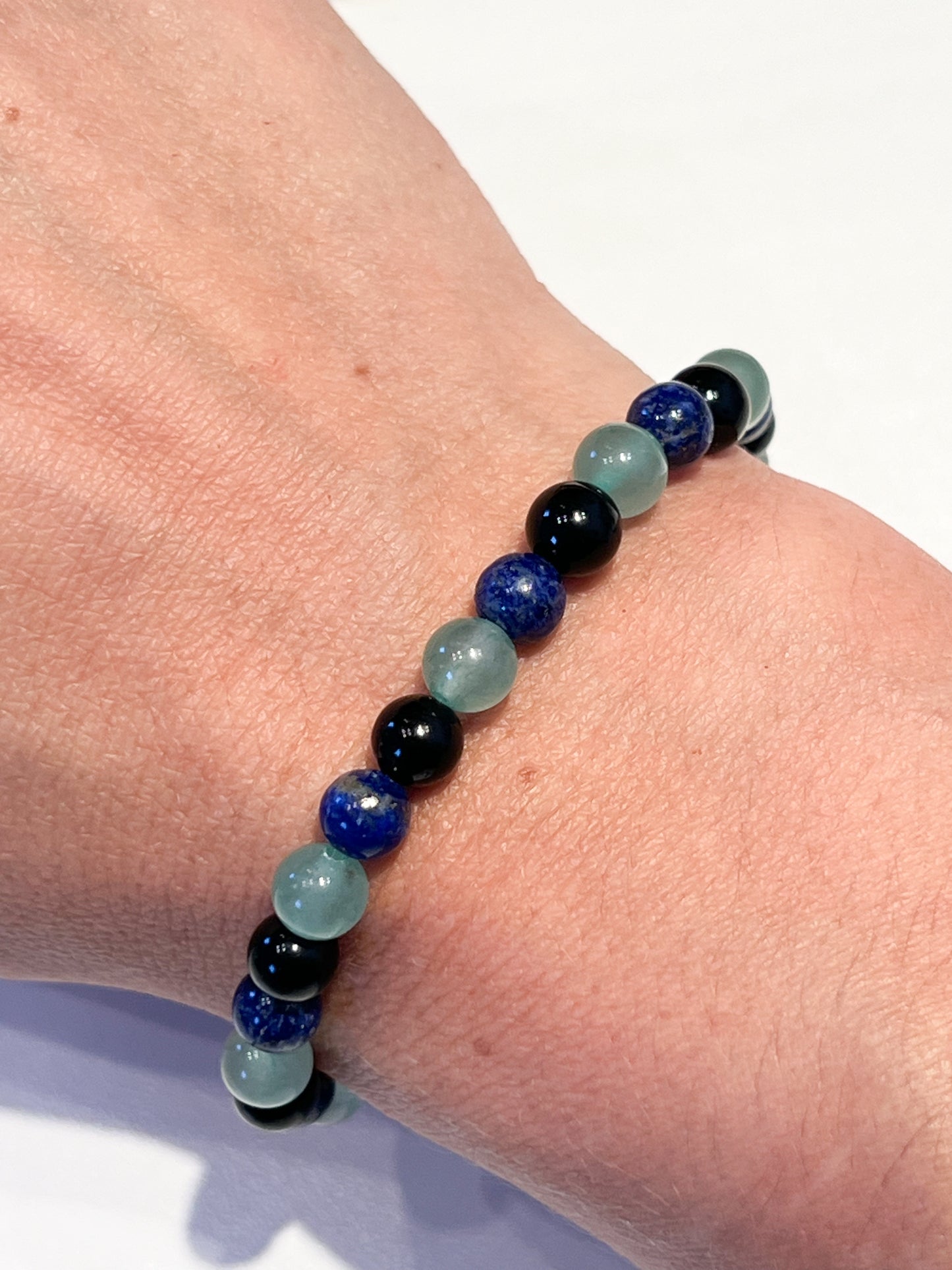 Bracelet Anti-Stress en Pierres Naturelles – Aventurine, Lapis-Lazuli, Obsidienne Noire