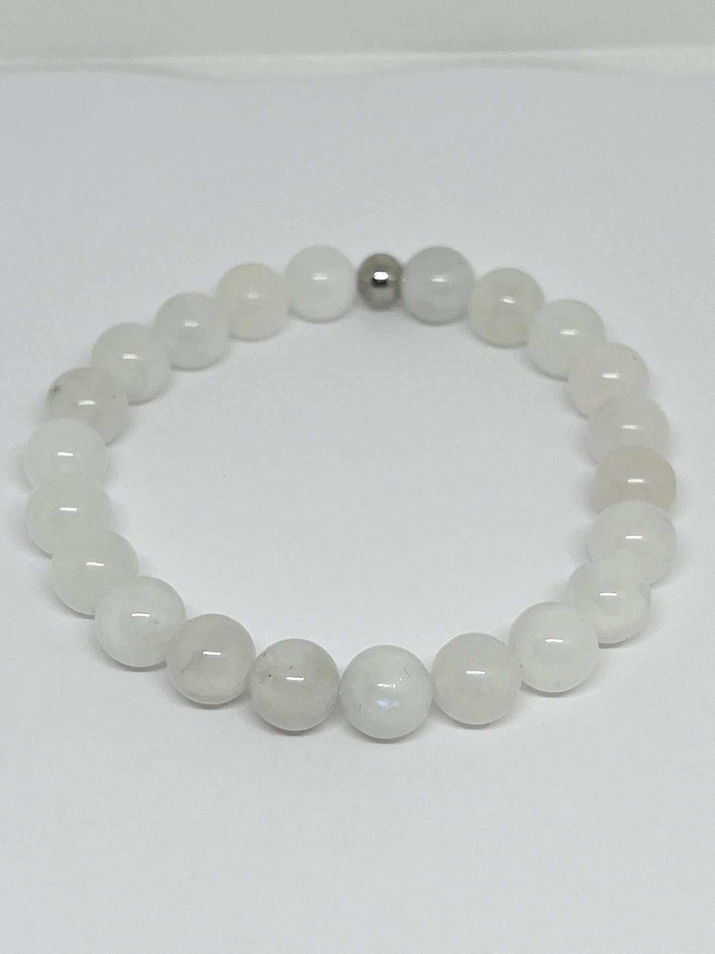 Bracelet Pierre de Lune Naturelle 8mm – Bijou Spirituel et Apaisant
