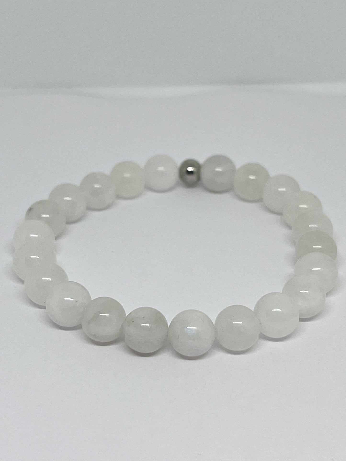 Bracelet Pierre de Lune Naturelle 8mm – Bijou Spirituel et Apaisant