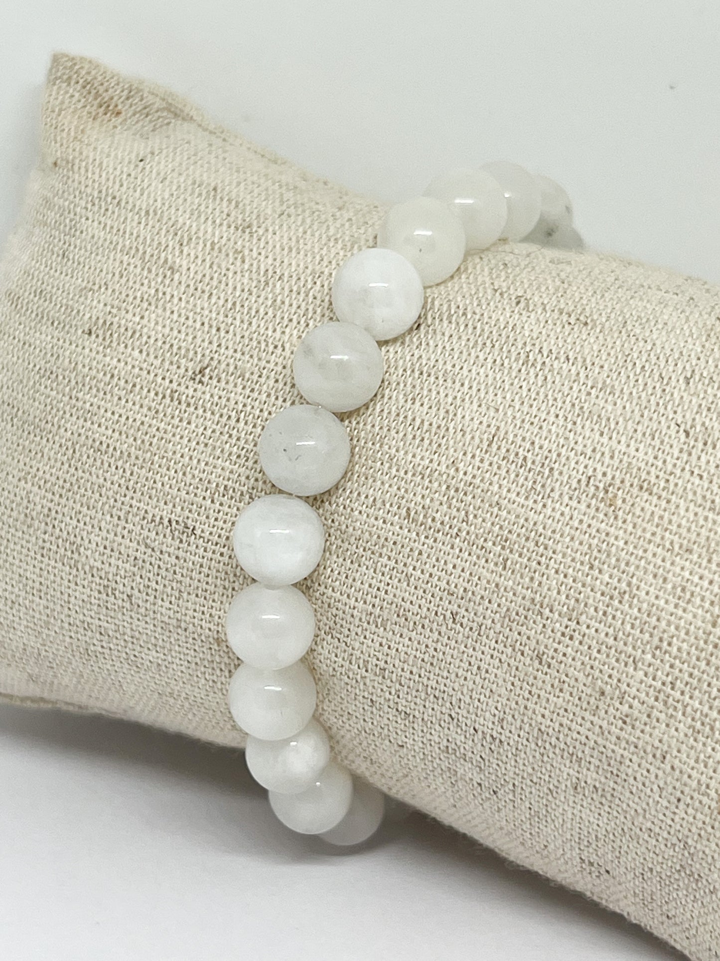 Bracelet Pierre de Lune Naturelle 8mm – Bijou Spirituel et Apaisant