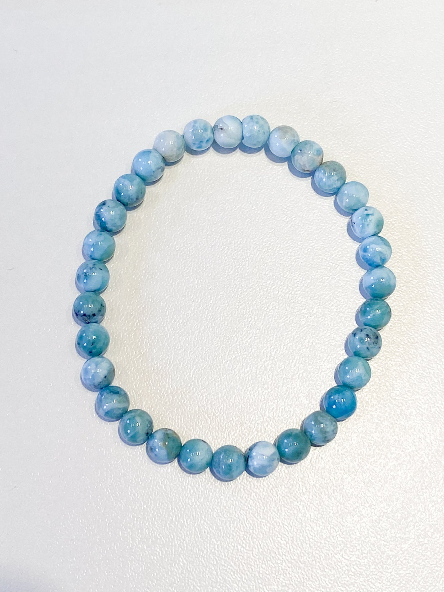 Bracelet Larimar 6mm – Pierre Apaisante et Communication Douce | Lithothérapie Femme