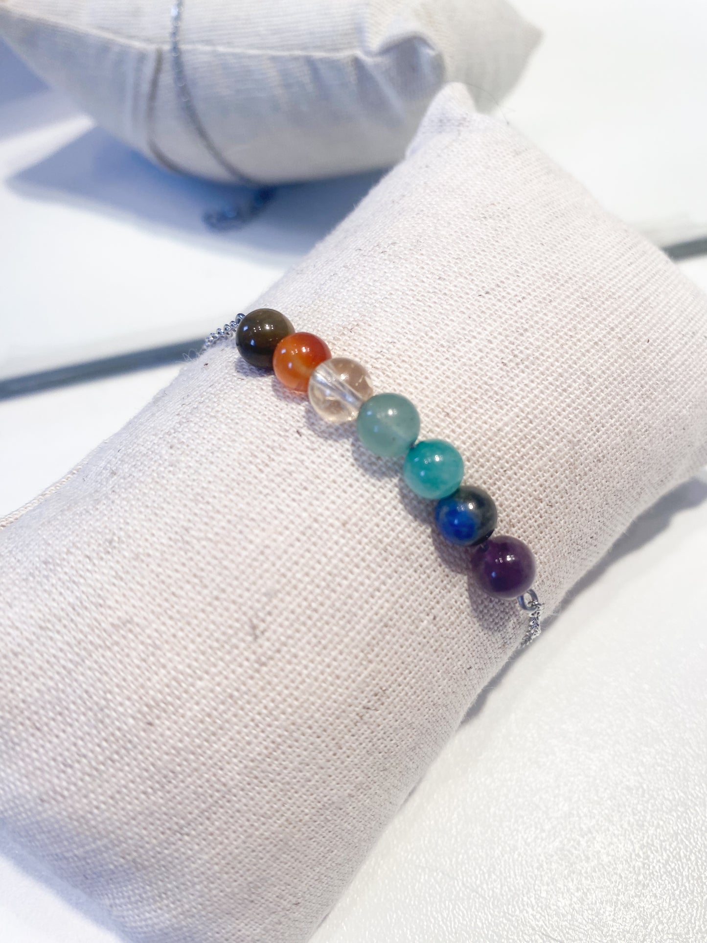 Bracelet 7 Chakras en Acier Inoxydable argenté : Équilibrez votre Énergie avec Style