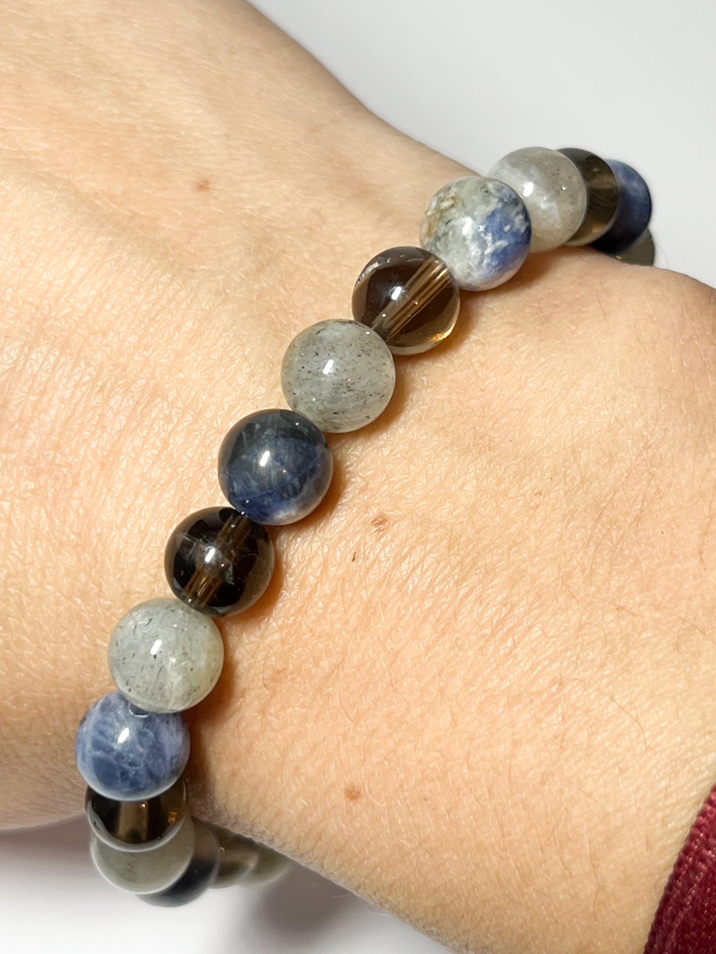 Bracelet Astrologique Verseau : Labradorite, Quartz Fumé et Sodalite pour Équilibre et Intuition