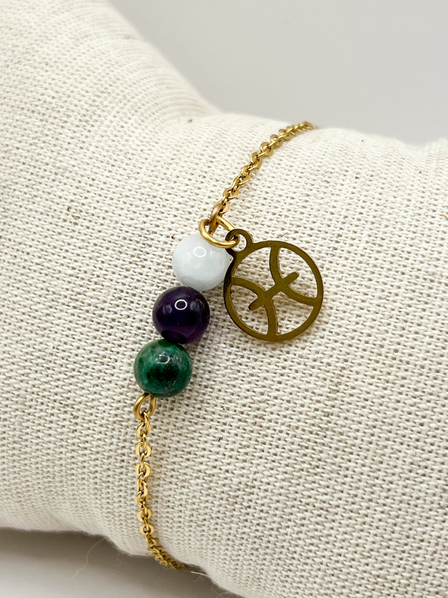 Bracelet Poissons en Acier Inoxydable Doré – Élégance et Symbolisme Astrologique