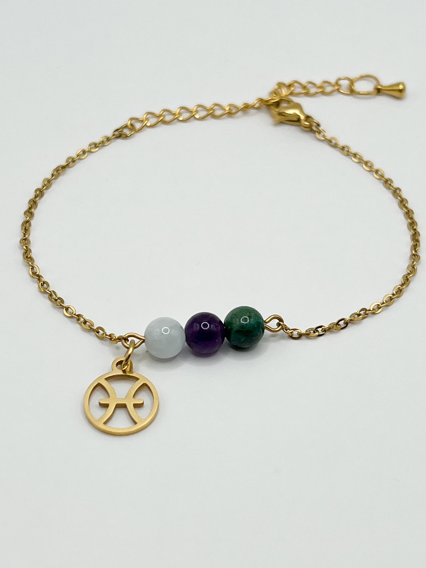 Bracelet Poissons en Acier Inoxydable Doré – Élégance et Symbolisme Astrologique