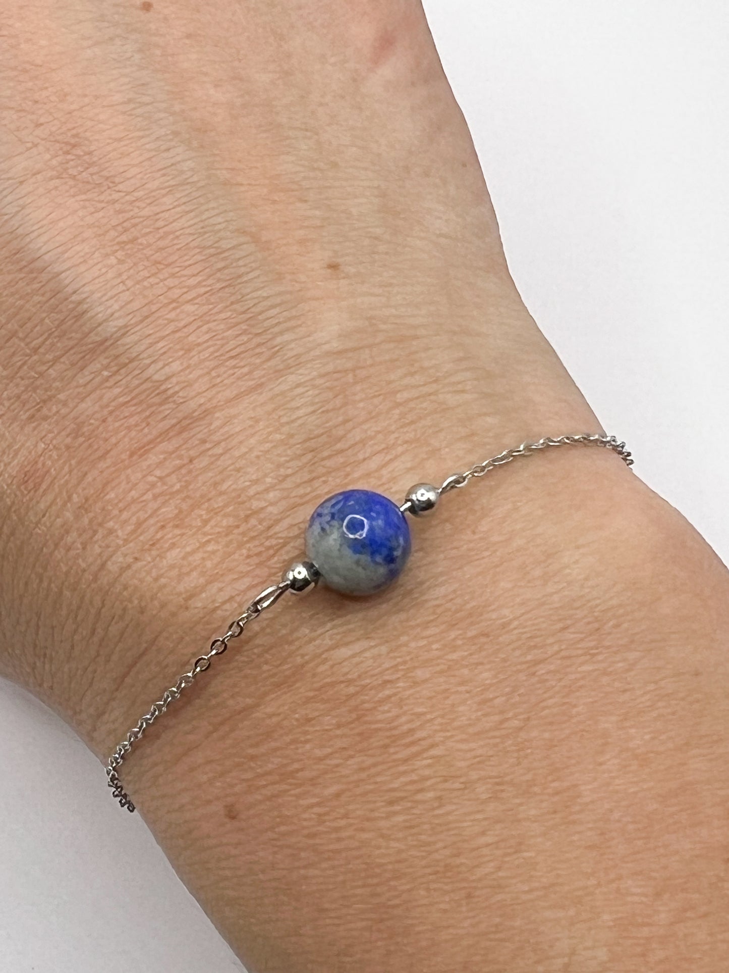 Bracelet en Lapis-Lazuli et Acier Inoxydable – Élégance et Énergie Naturelle