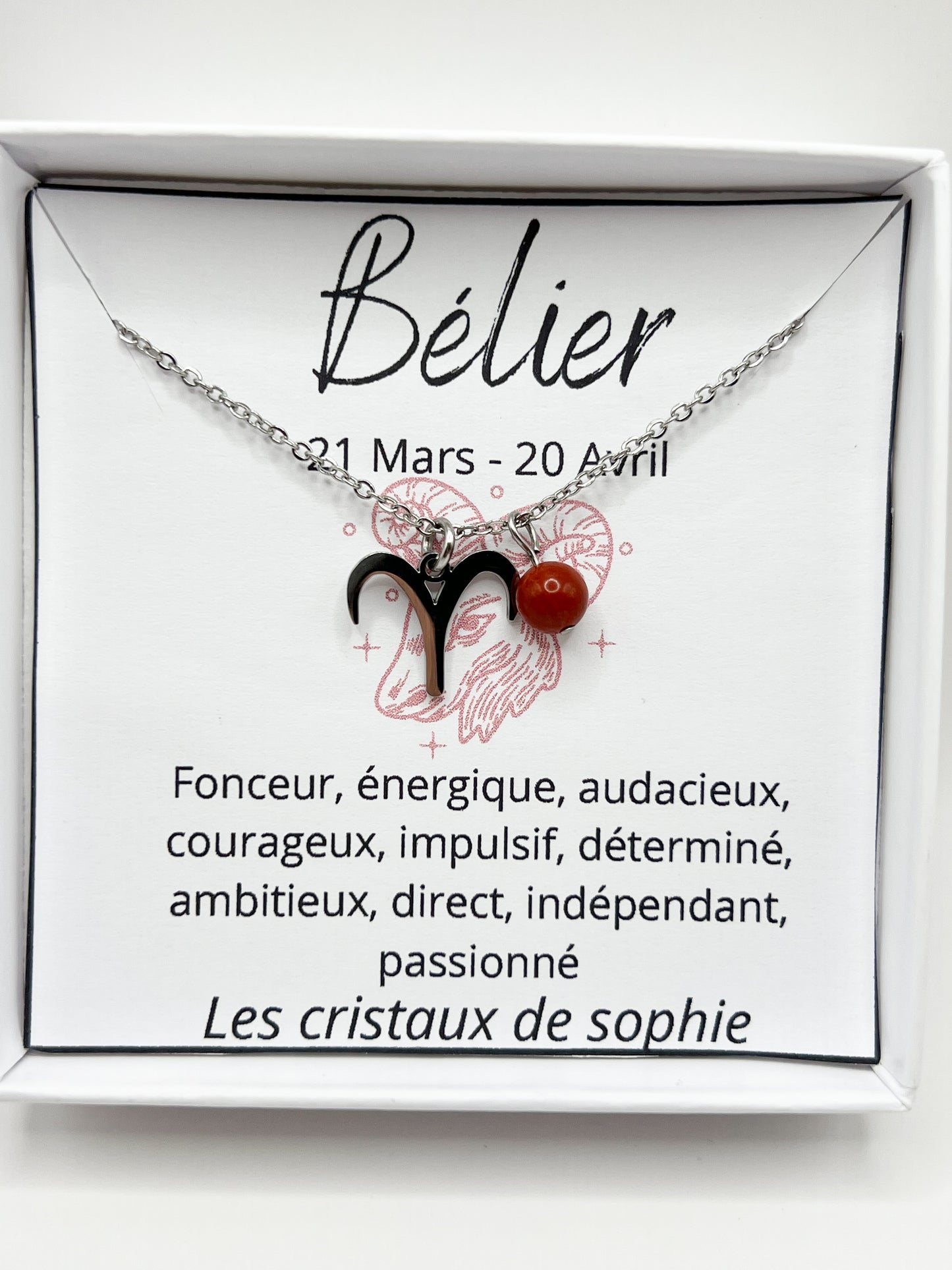 Collier Zodiaque Bélier en Acier Inoxydable Argenté – Bijou Astrologique Tendance