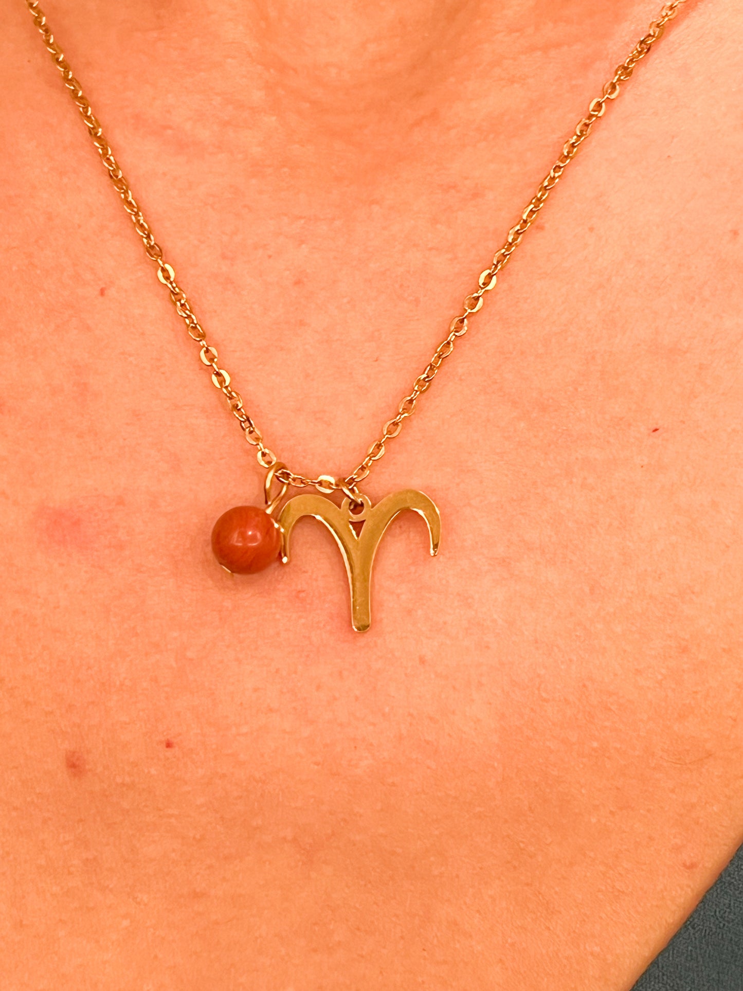 Collier Signe Astrologique Bélier Doré – Acier Inoxydable Résistant & Élégant