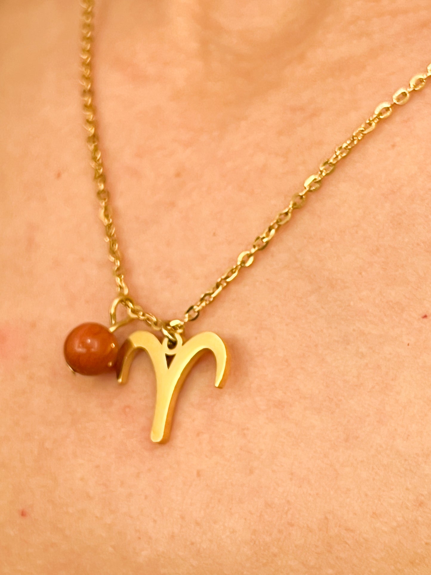 Collier Signe Astrologique Bélier Doré – Acier Inoxydable Résistant & Élégant