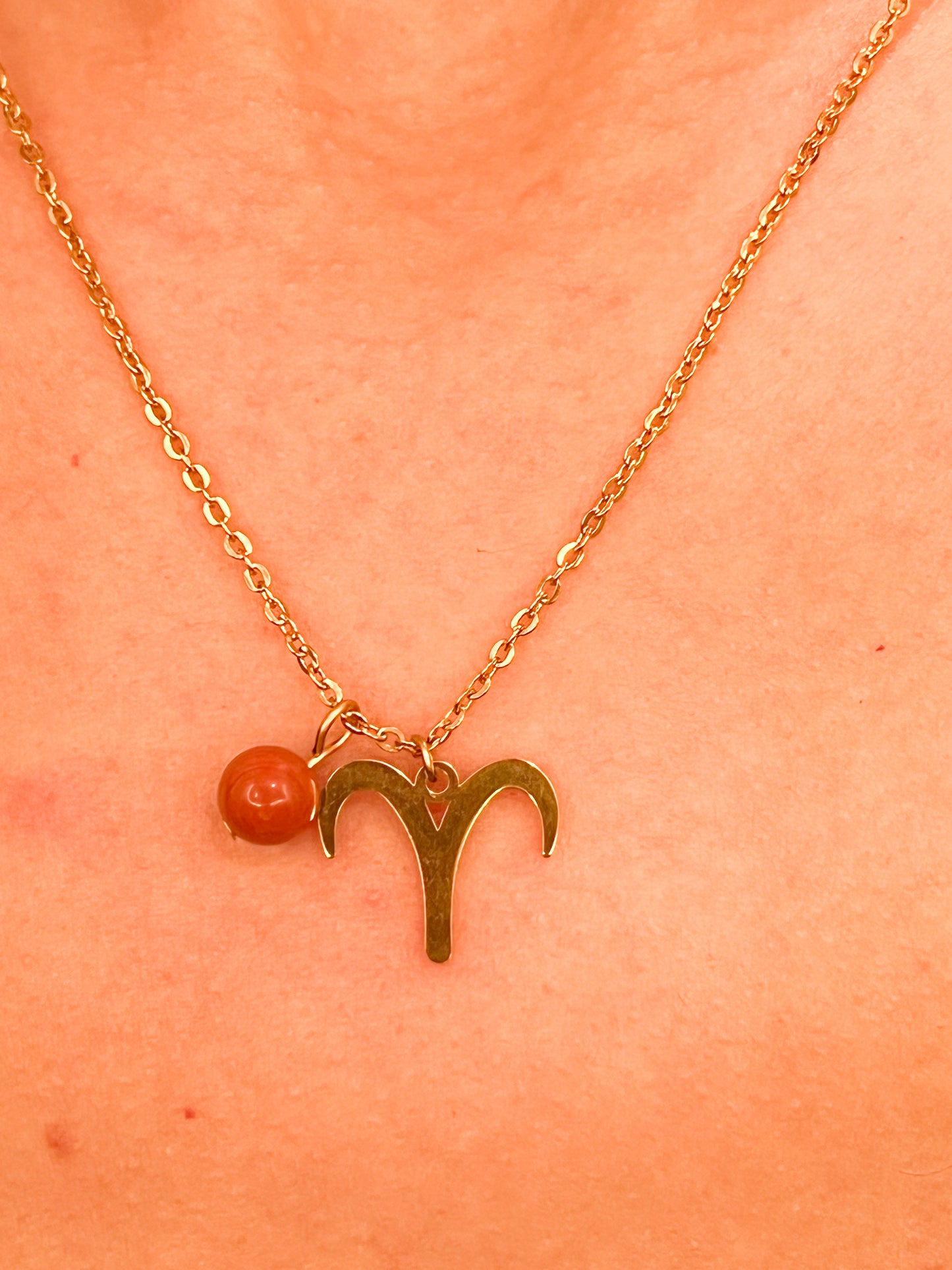 Collier Signe Astrologique Bélier Doré – Acier Inoxydable Résistant & Élégant