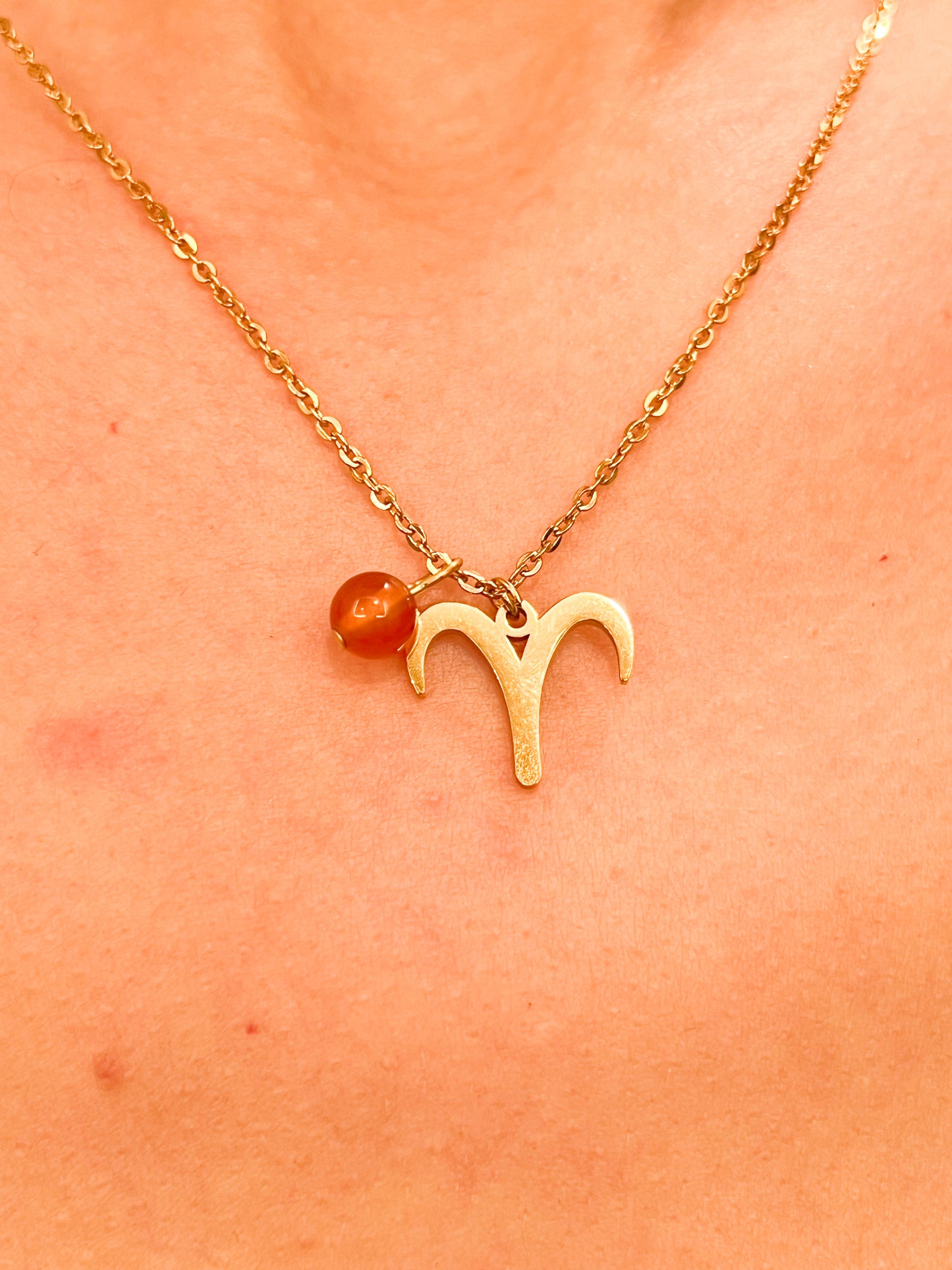 Collier Signe Astrologique Bélier Doré – Acier Inoxydable Résistant & Élégant