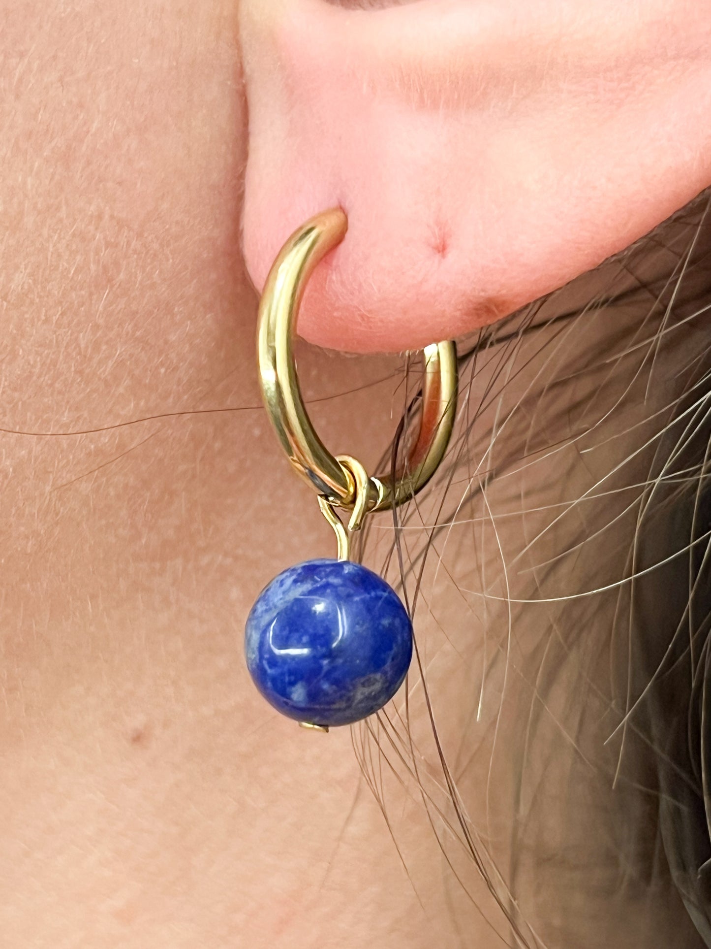 Boucles d’Oreilles en Lapis Lazuli – Élégance Naturelle