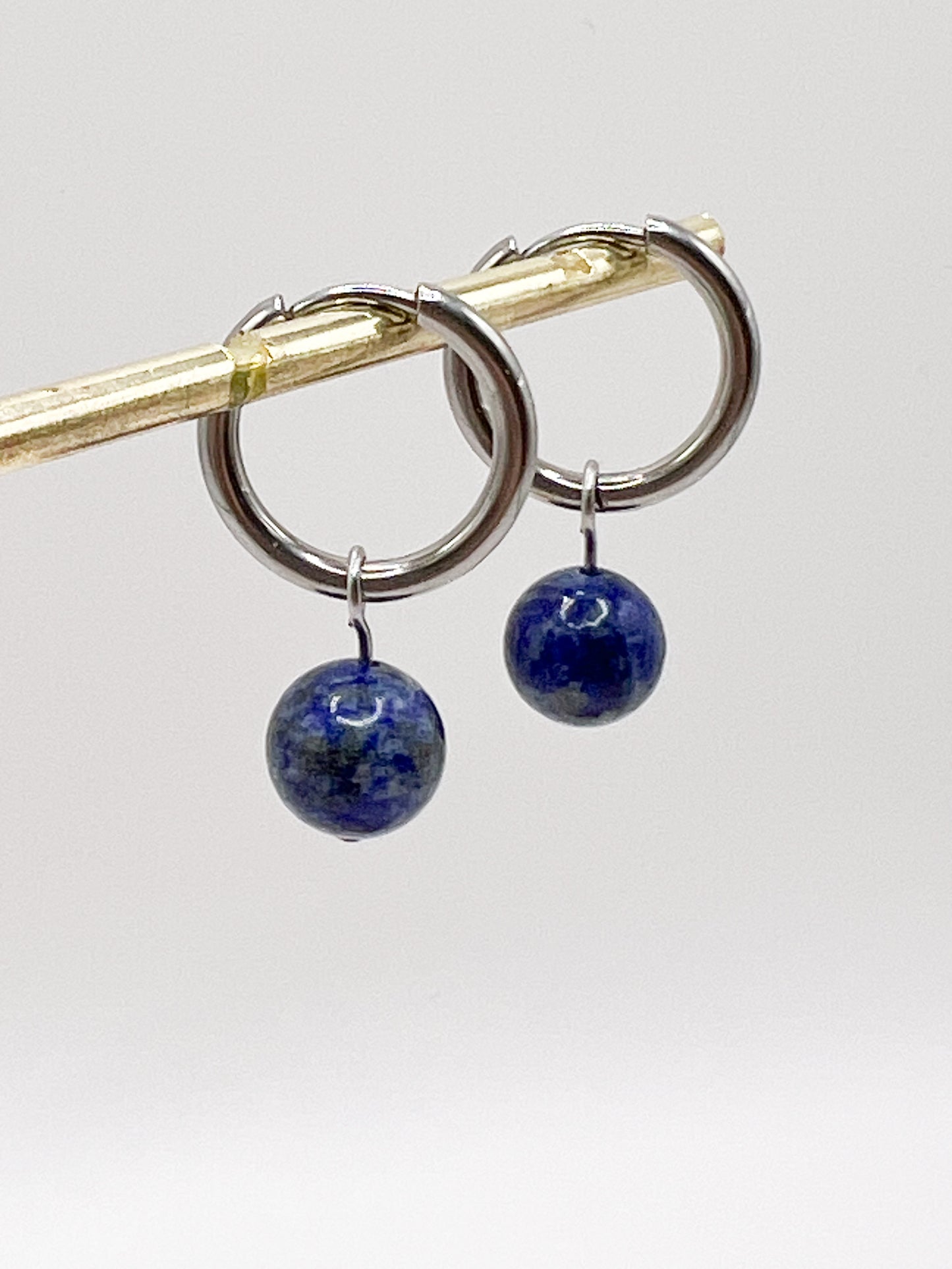 Boucles d'Oreilles Lapis Lazuli Argenté – Élégance et Énergie Positive