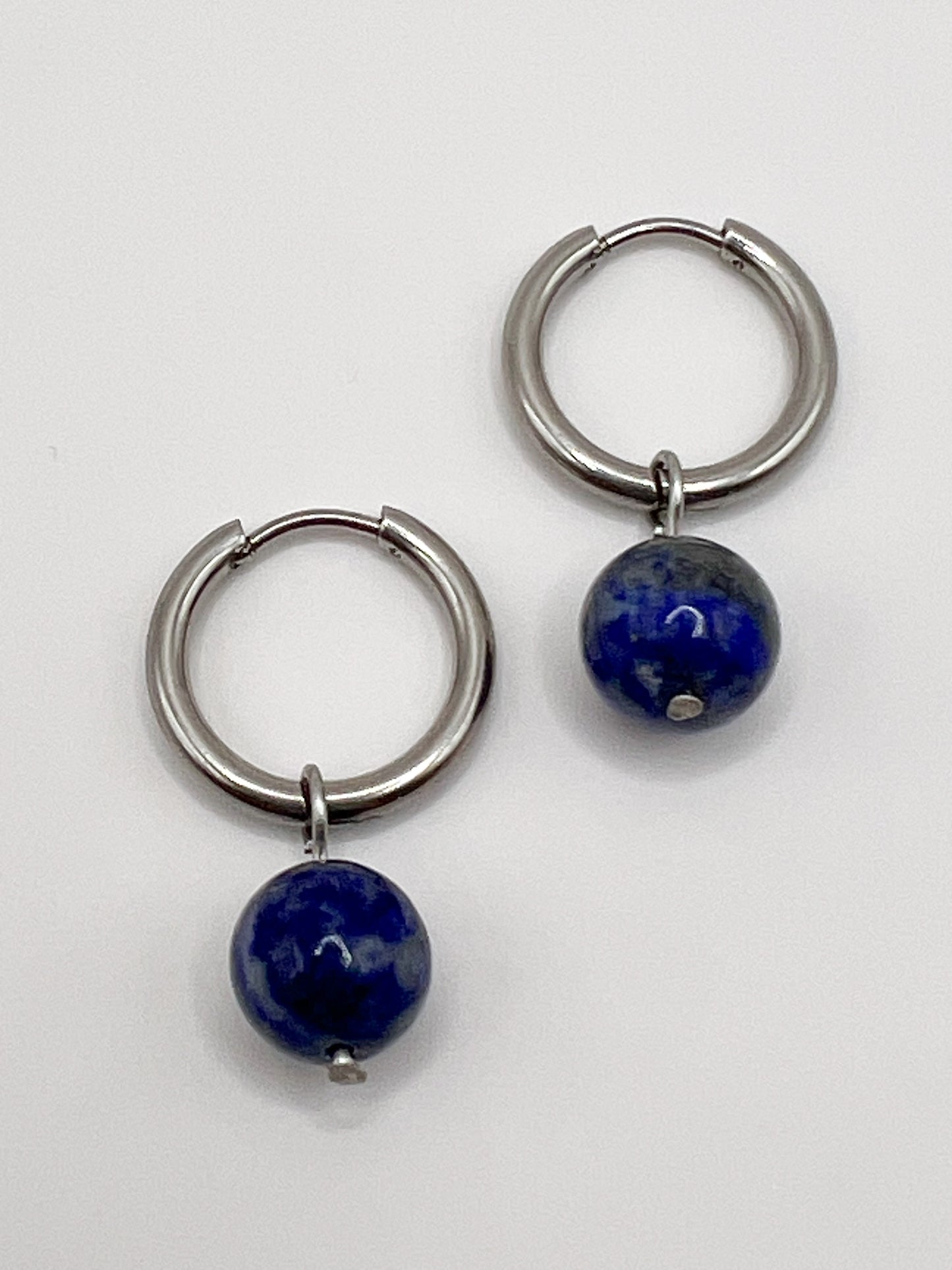 Boucles d'Oreilles Lapis Lazuli Argenté – Élégance et Énergie Positive
