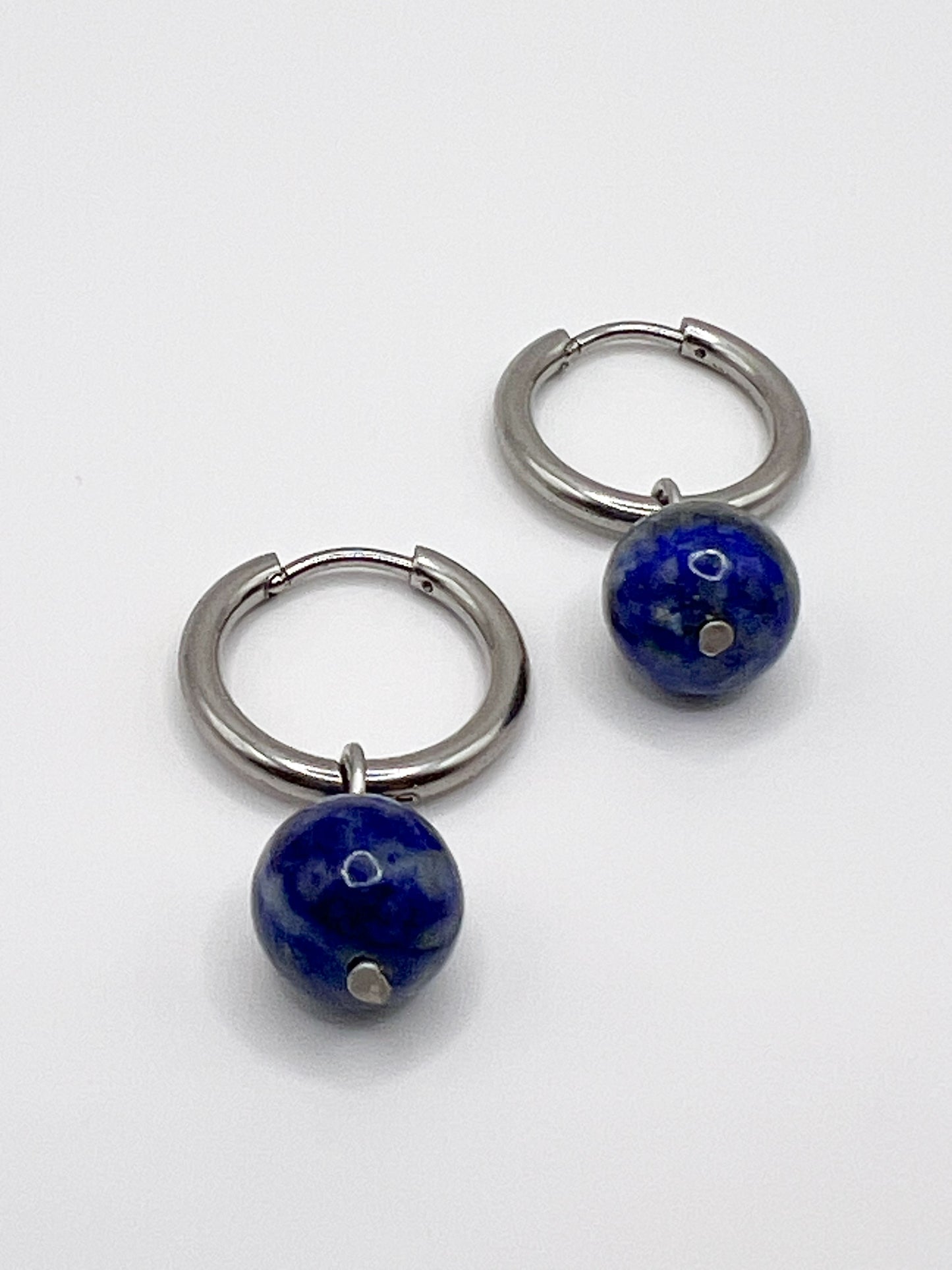 Boucles d'Oreilles Lapis Lazuli Argenté – Élégance et Énergie Positive