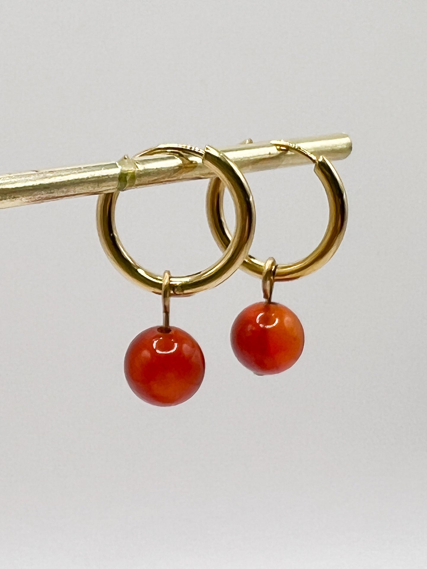 Boucles d’Oreilles avec Cornaline – Bijou Énergétique Femme