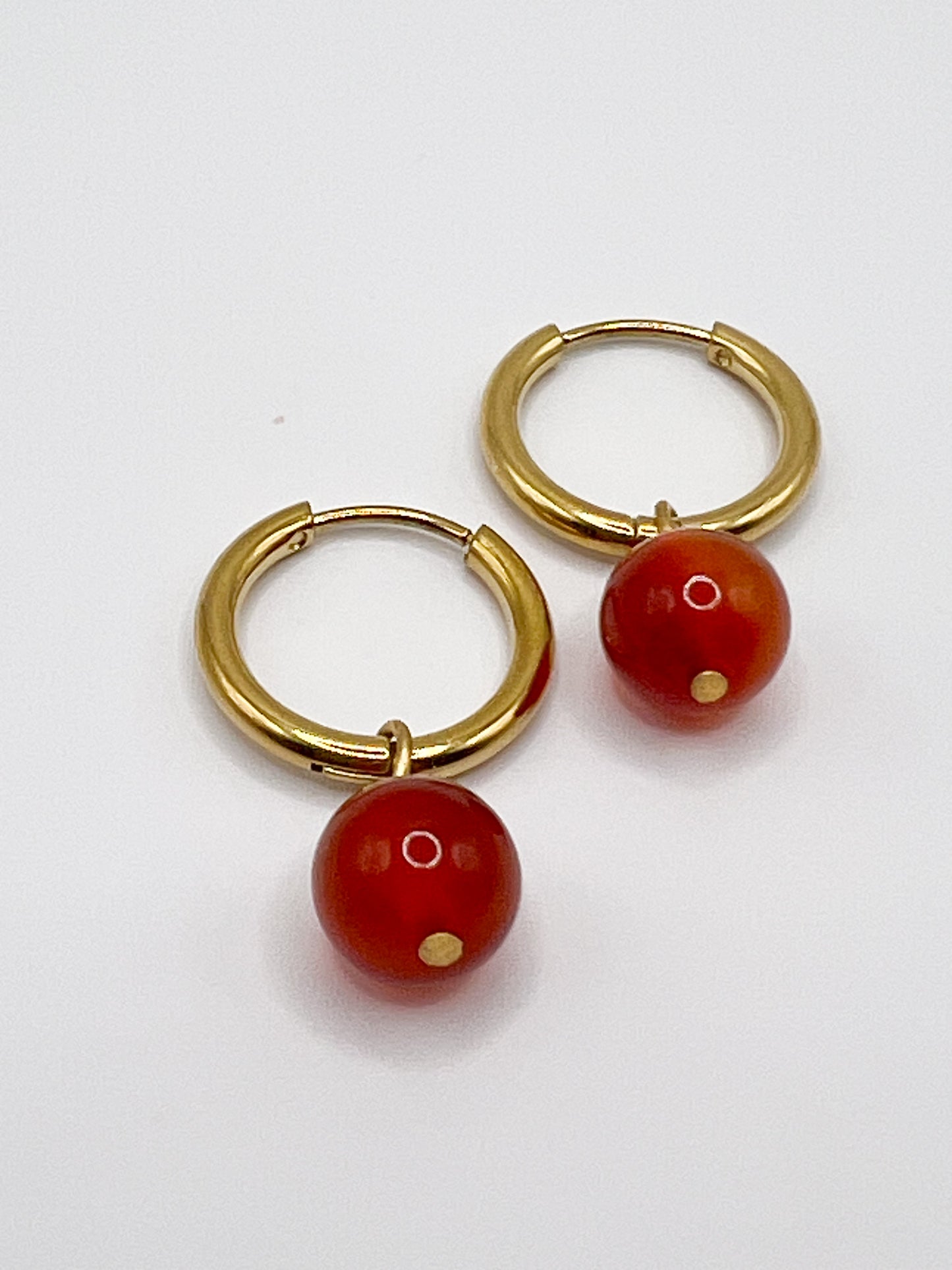 Boucles d’Oreilles avec Cornaline – Bijou Énergétique Femme