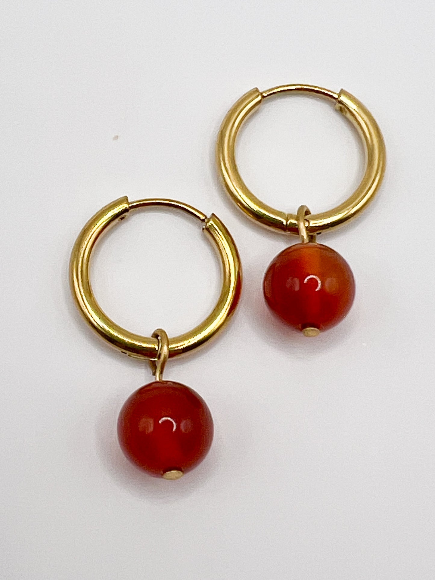 Boucles d’Oreilles avec Cornaline – Bijou Énergétique Femme