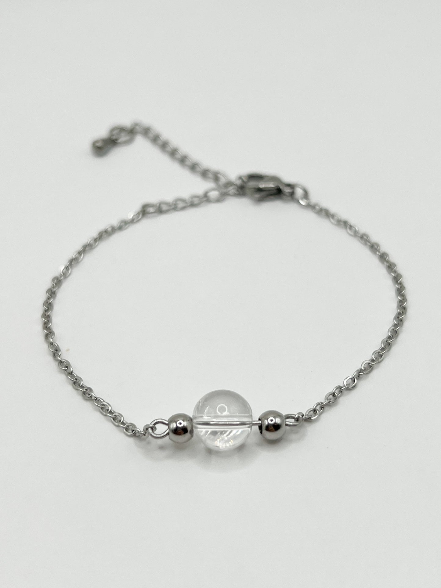 Bracelet Cristal de Roche – Perles Véritables pour Énergie et Clarté