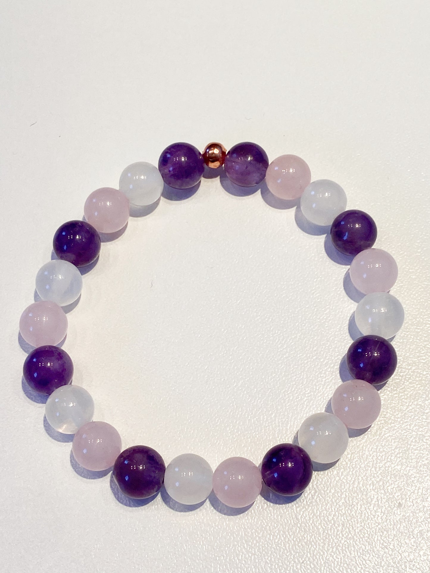 Optimisez votre Sommeil avec notre Bracelet en Sélénite, Quartz Rose et Améthyste
