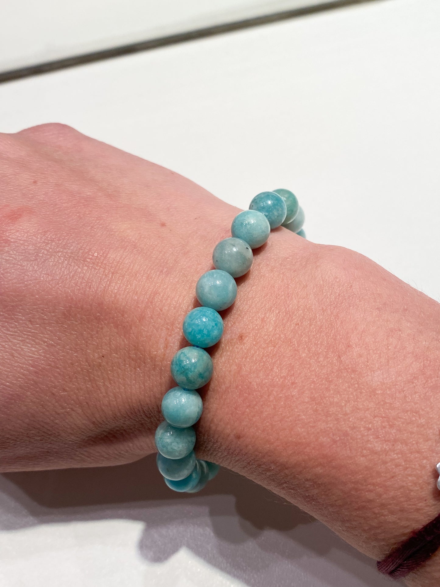 Bracelet en Amazonite 8mm : Élégance Naturelle et Harmonie au Poignet