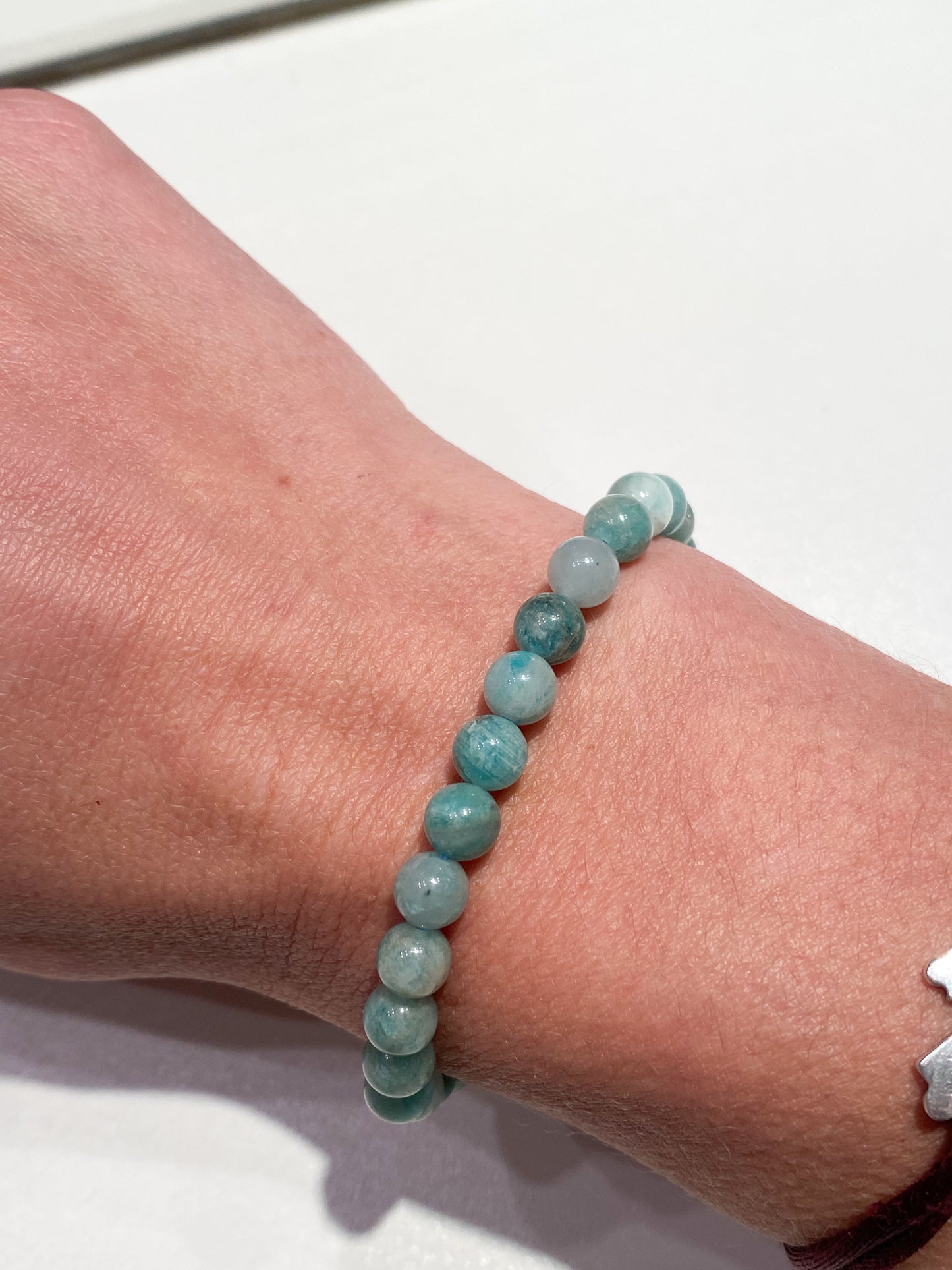 Bracelet Amazonite 6 mm – Vertus, Équilibre & Pierre Naturelle