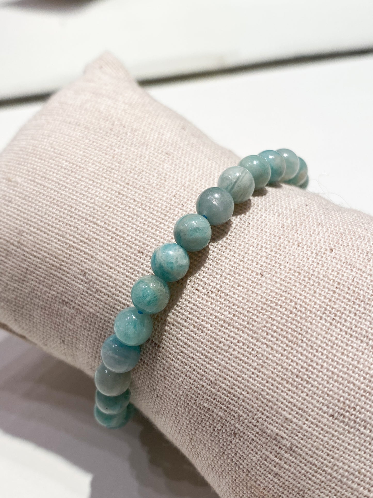 Bracelet Amazonite 6 mm – Vertus, Équilibre & Pierre Naturelle