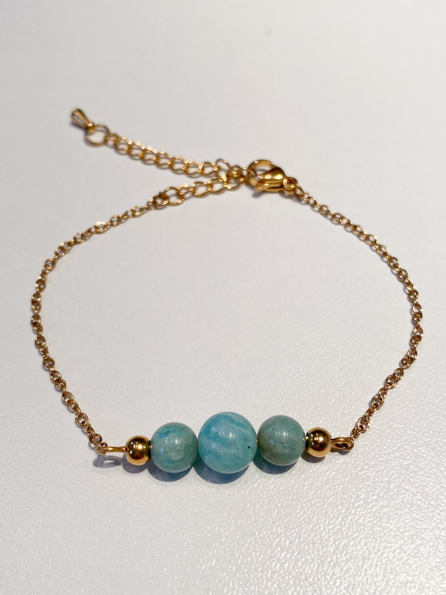 Bracelet en Acier Inoxydable Doré : Élégance Éclatante avec Amazonite