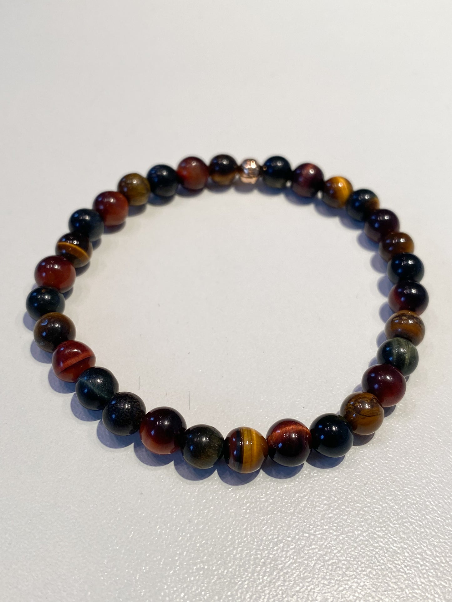 Bracelet 3 Yeux en Œil de Tigre, Œil de Taureau et Œil de Faucon – Perles 6mm