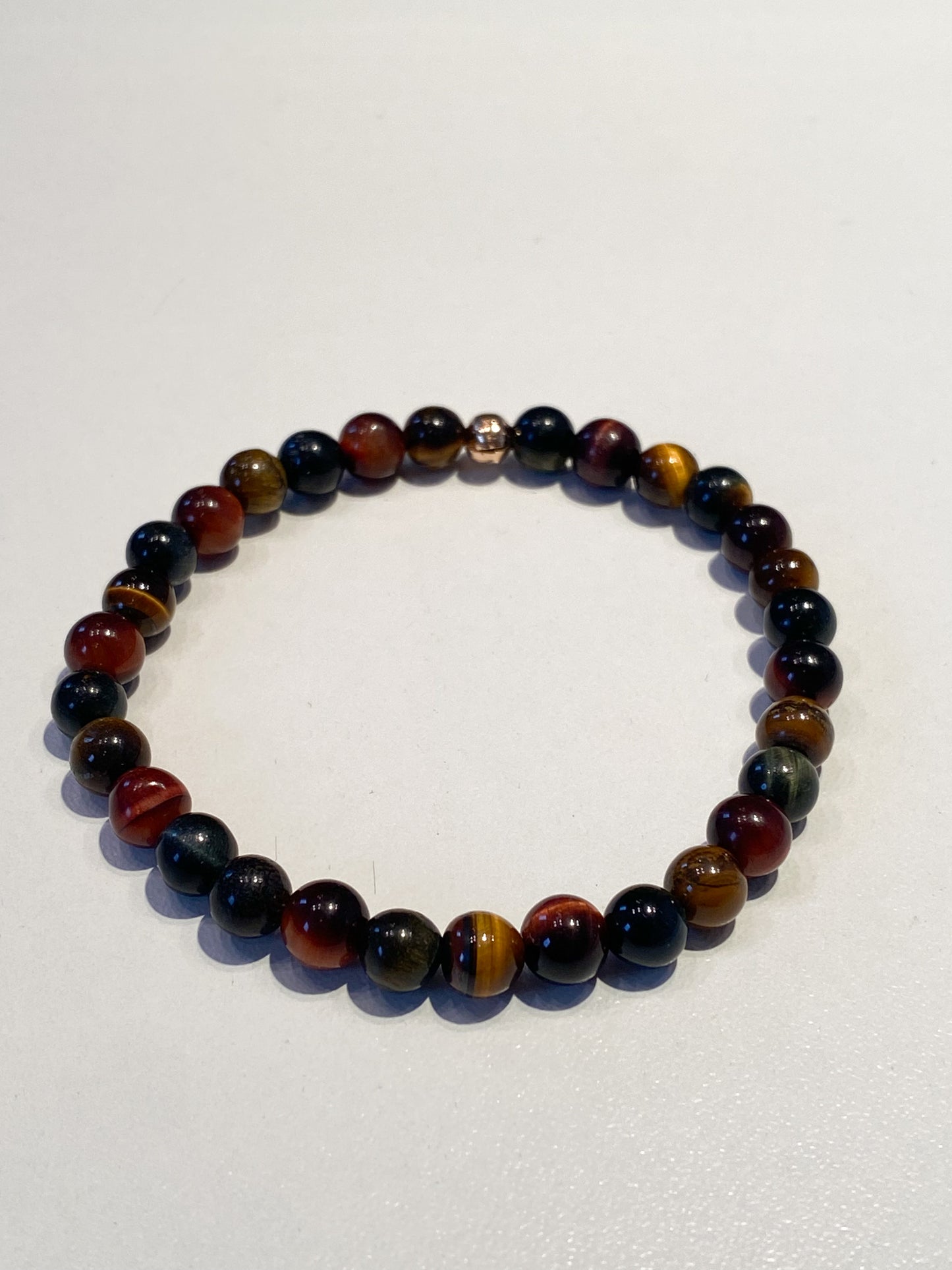 Bracelet 3 Yeux en Œil de Tigre, Œil de Taureau et Œil de Faucon – Perles 6mm