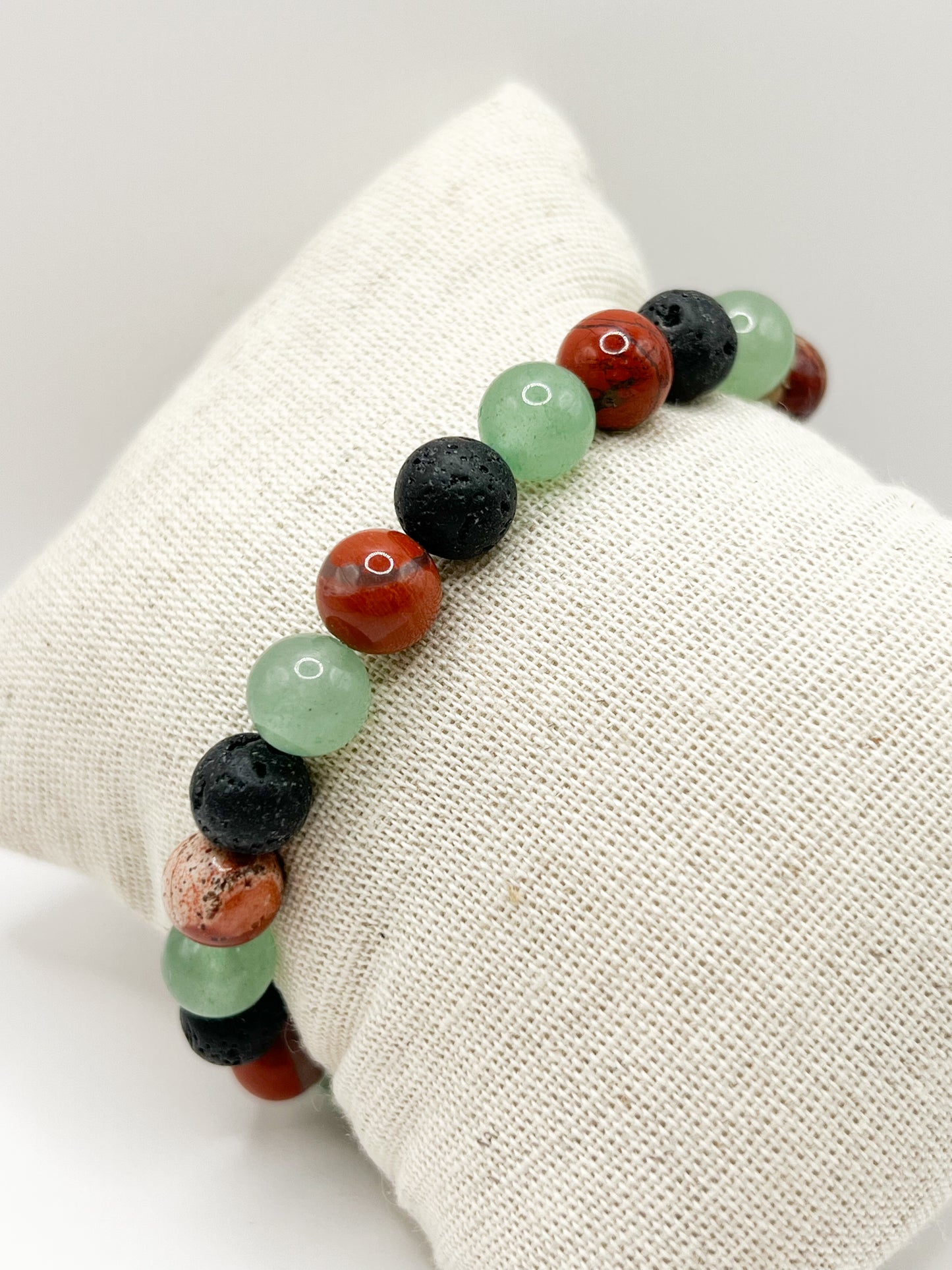 Bijou en Pierres Naturelles – Aventurine, Jaspe & Lave | Protection & Confiance