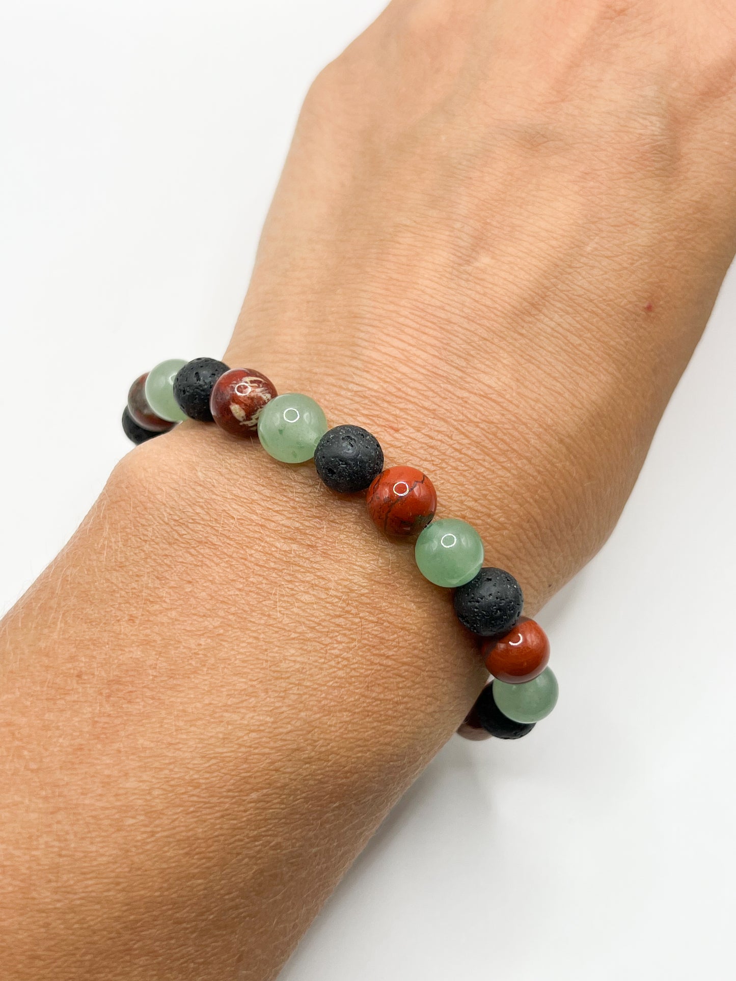 Bijou en Pierres Naturelles – Aventurine, Jaspe & Lave | Protection & Confiance