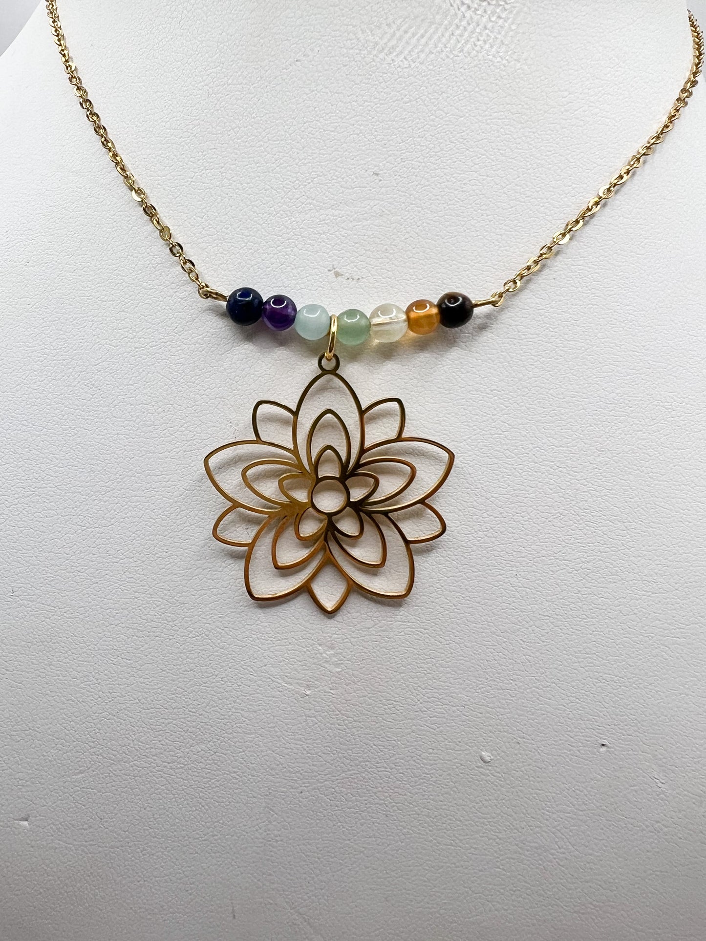 Collier des 7 Chakras en Pierre Naturelle – Énergie & Bien-Être